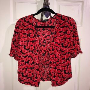 Zara floral top and skirt set